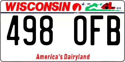 WI license plate 498OFB