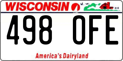 WI license plate 498OFE