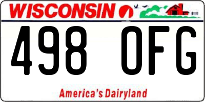 WI license plate 498OFG