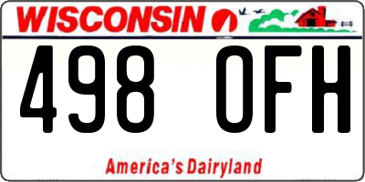 WI license plate 498OFH