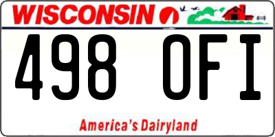 WI license plate 498OFI
