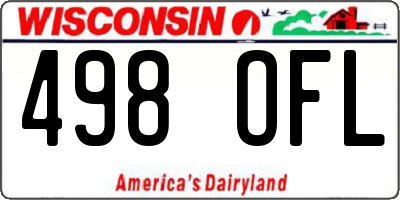 WI license plate 498OFL