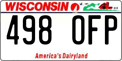 WI license plate 498OFP