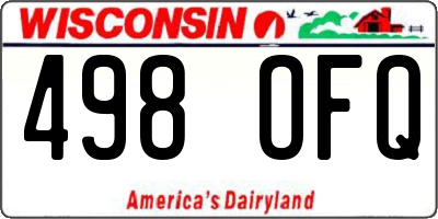 WI license plate 498OFQ