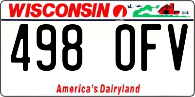 WI license plate 498OFV