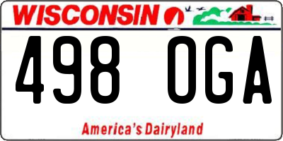 WI license plate 498OGA