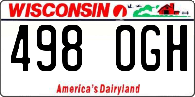 WI license plate 498OGH