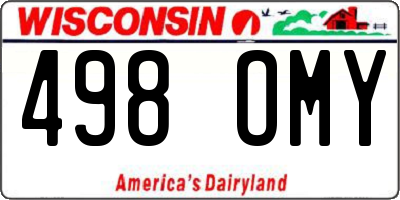 WI license plate 498OMY