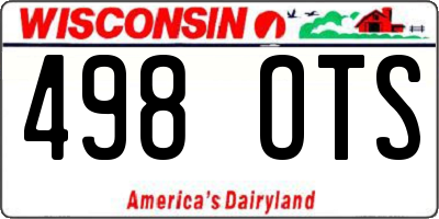 WI license plate 498OTS