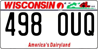 WI license plate 498OUQ