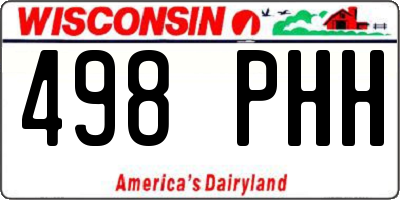 WI license plate 498PHH