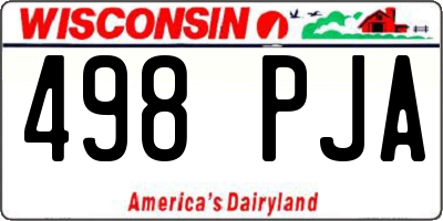 WI license plate 498PJA