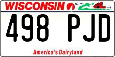WI license plate 498PJD