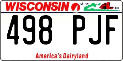 WI license plate 498PJF