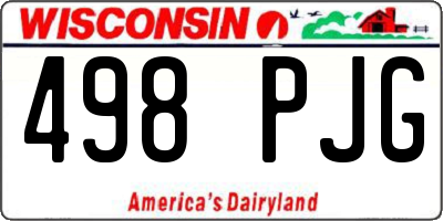 WI license plate 498PJG