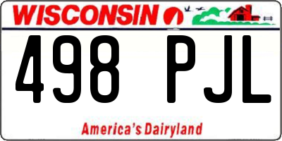 WI license plate 498PJL