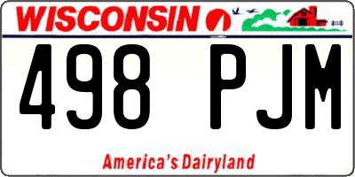 WI license plate 498PJM