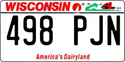 WI license plate 498PJN