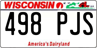 WI license plate 498PJS