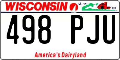 WI license plate 498PJU
