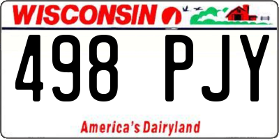 WI license plate 498PJY
