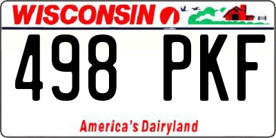 WI license plate 498PKF