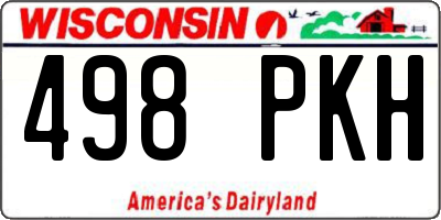 WI license plate 498PKH