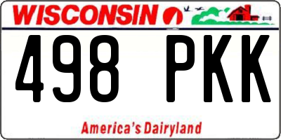 WI license plate 498PKK