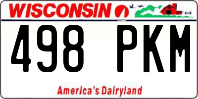WI license plate 498PKM