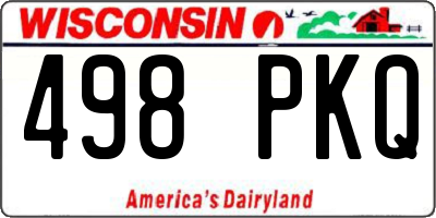 WI license plate 498PKQ