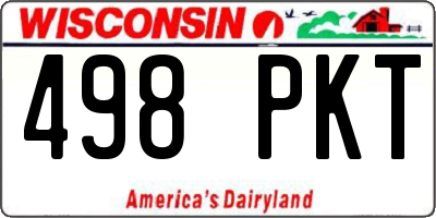 WI license plate 498PKT