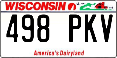 WI license plate 498PKV