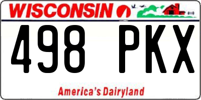 WI license plate 498PKX