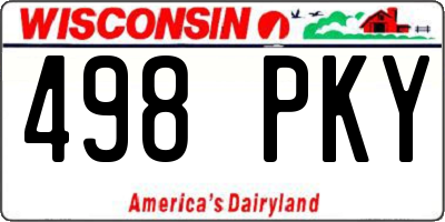 WI license plate 498PKY