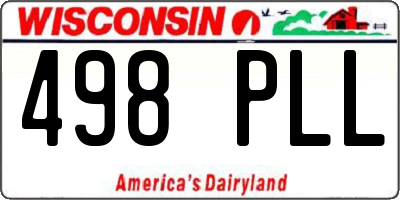 WI license plate 498PLL