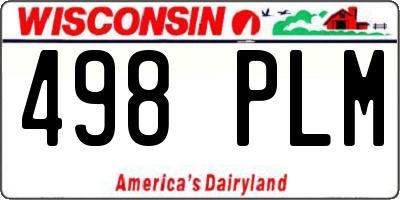 WI license plate 498PLM