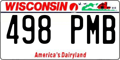 WI license plate 498PMB