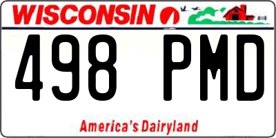 WI license plate 498PMD