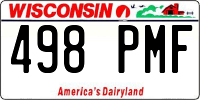WI license plate 498PMF