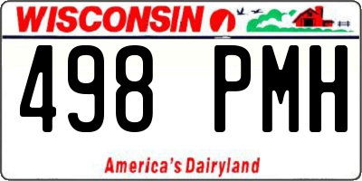 WI license plate 498PMH