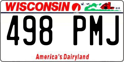 WI license plate 498PMJ