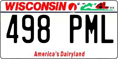 WI license plate 498PML
