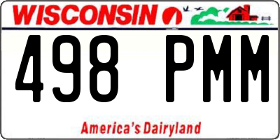 WI license plate 498PMM