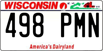 WI license plate 498PMN