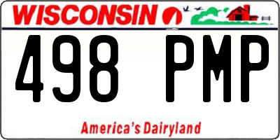 WI license plate 498PMP