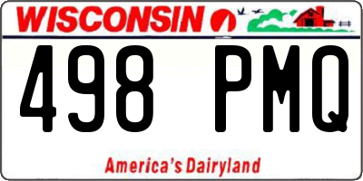 WI license plate 498PMQ