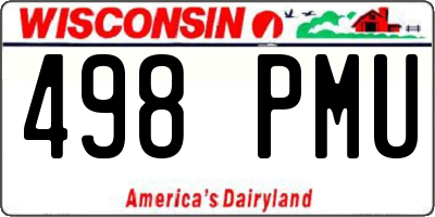 WI license plate 498PMU