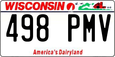 WI license plate 498PMV