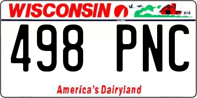 WI license plate 498PNC