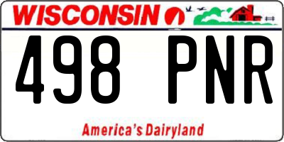 WI license plate 498PNR
